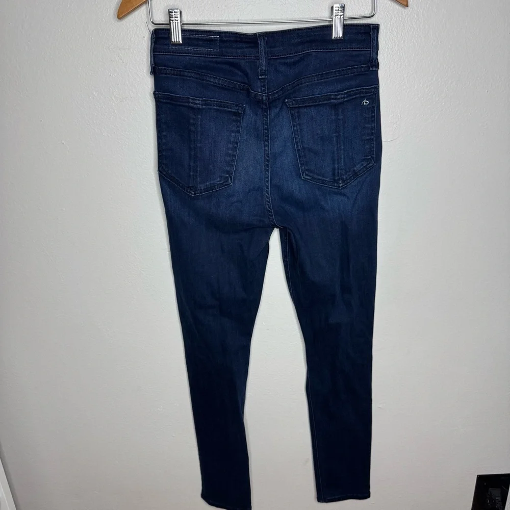 RAG & BONE Nina High-Rise Skinny Jeans Dark Wash New Gate Blue